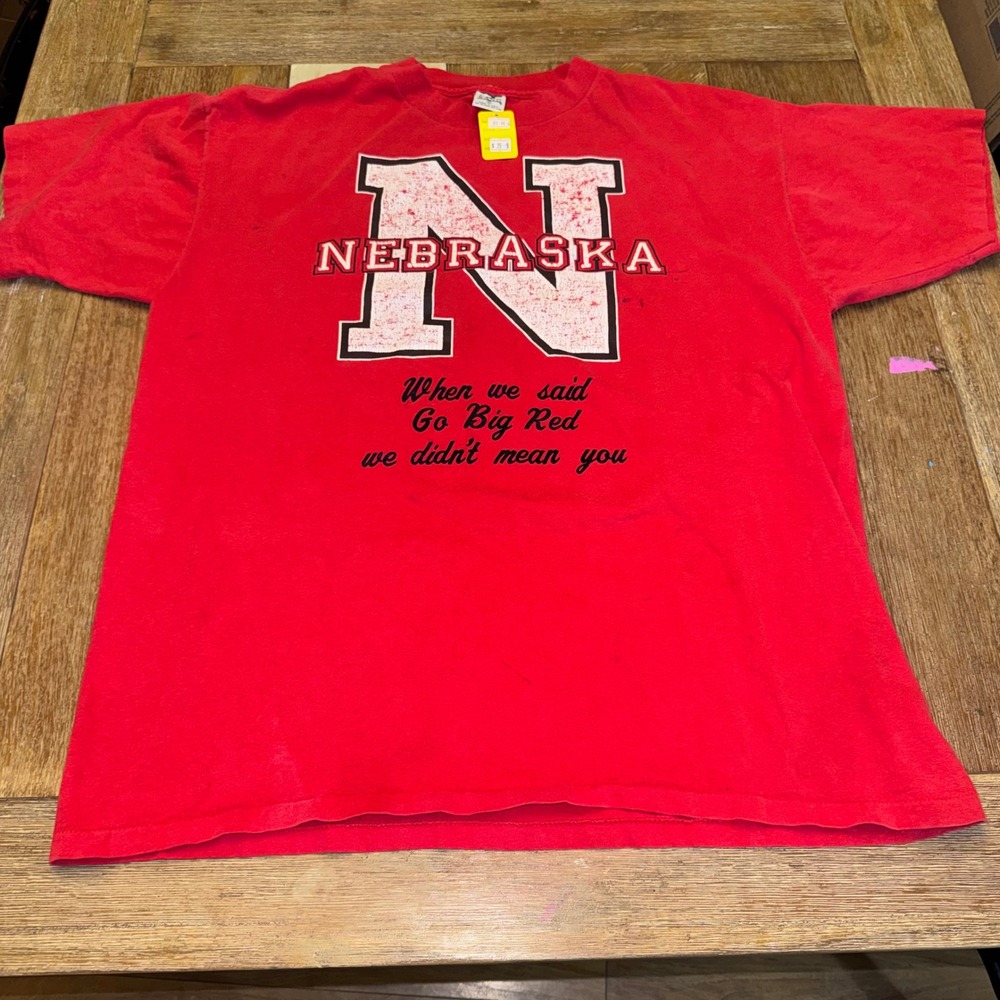 Galt Sand T-Shirt Mens XL Red Good Nebraska Huskers Funny Graphic Vintage USA